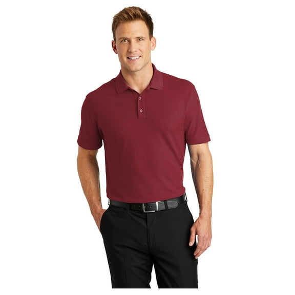 Port Authority Men's Adult Core Classic Pique Polo Shirt Burgundy 2X-Large