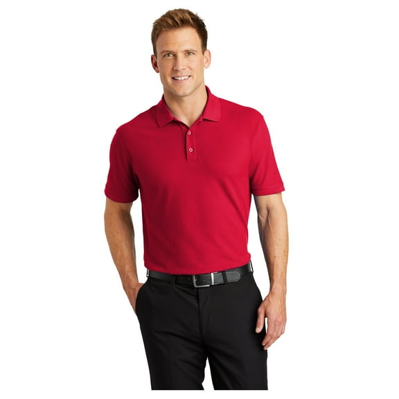 Port Authority Men's Adult Core Classic Pique Polo Shirt Rich Red 3X-Large