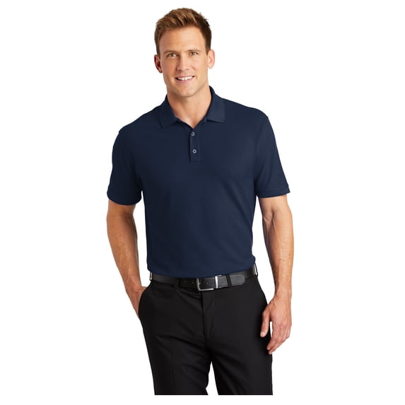 Port Authority Men's Adult Core Classic Pique Polo Shirt River Blue Navy X-Large