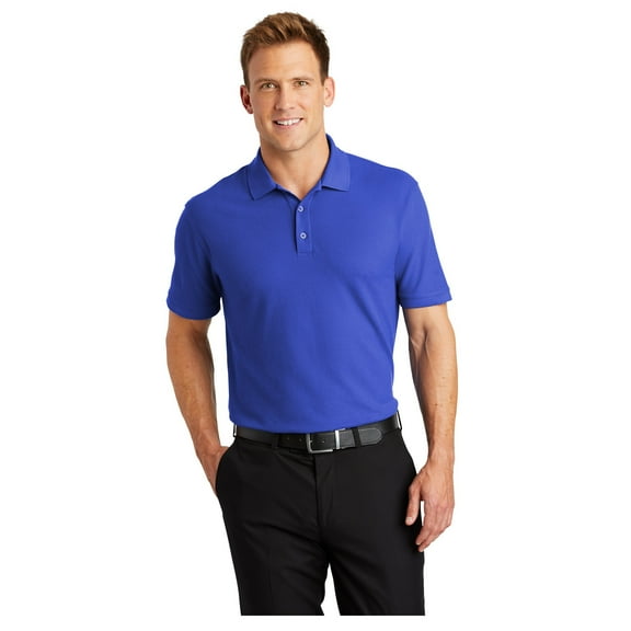 Port Authority Men's Adult Core Classic Pique Polo Shirt True Royal Large