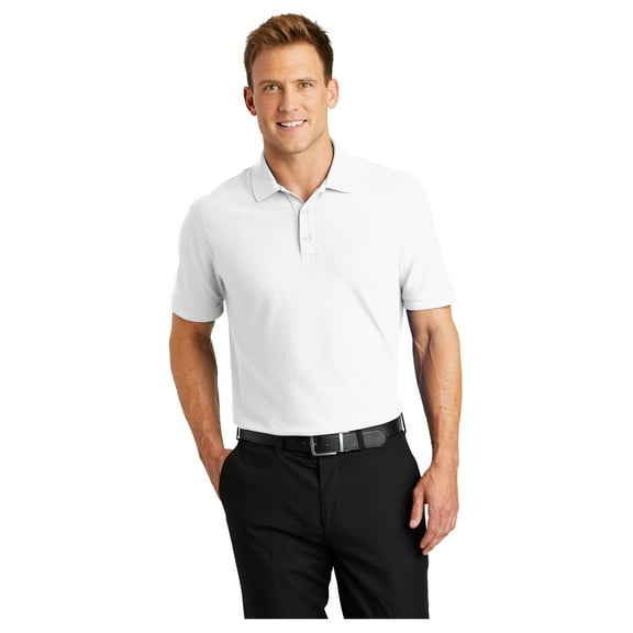 Port Authority Men's Adult Core Classic Pique Polo Shirt White 2X-Large