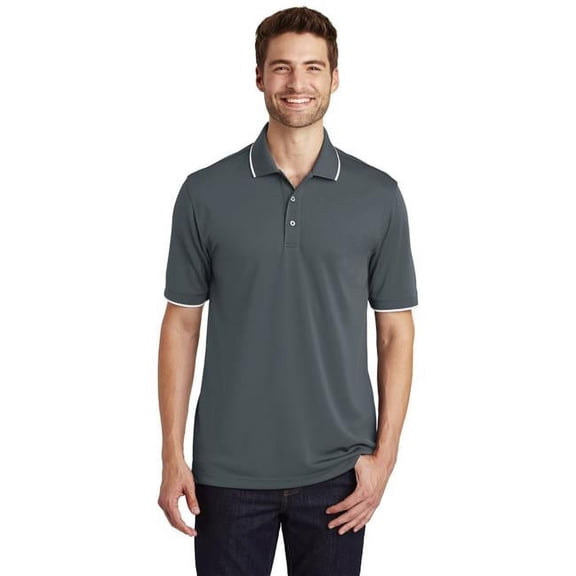 Port Authority Men's Dry Zone UV Micro-Mesh Tipped Polo