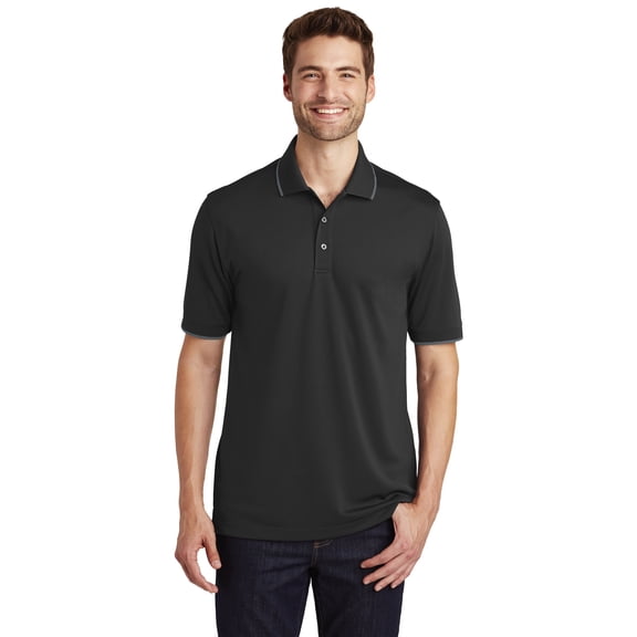 Port Authority Men's Dry Zone UV Micro-Mesh Tipped Polo