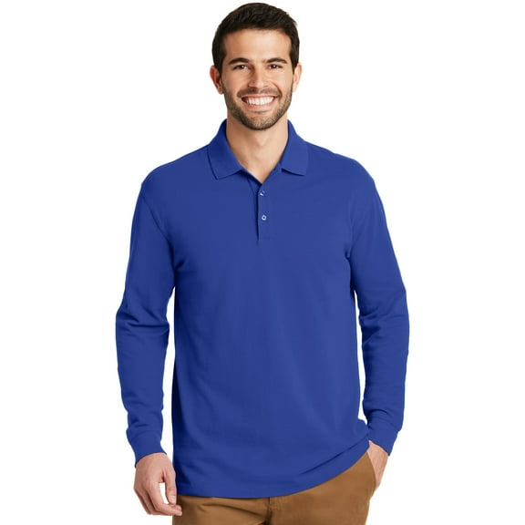 Port Authority Men's EZCotton Long Sleeve Polo