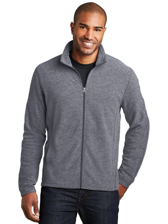 Men's Heather Microfleece Full-Zip Jacket