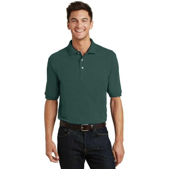 Port Authority Men's Heavyweight Cotton Pique Polo with Pocket. K420P