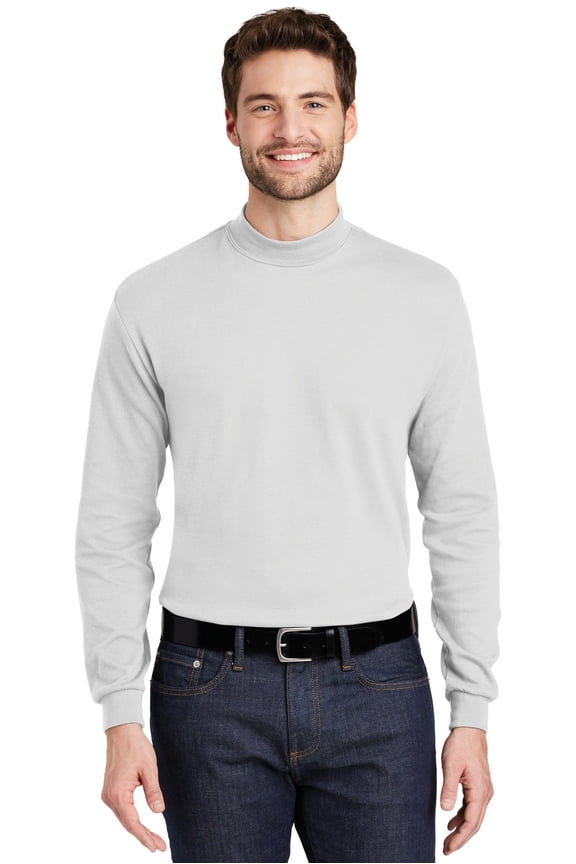 Men's Interlock Knit Mock Turtleneck. K321