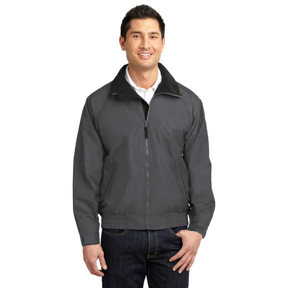 Port Authority Men's Lightweight Zippered Jacket_Deep Smoke/Black_XXXXXX-Large