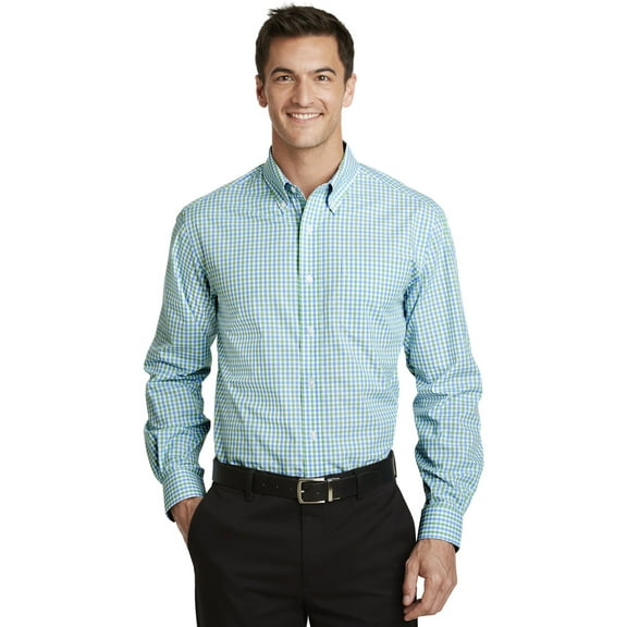 Port Authority Men's Long Sleeve Gingham Easy Care Shirt - S654