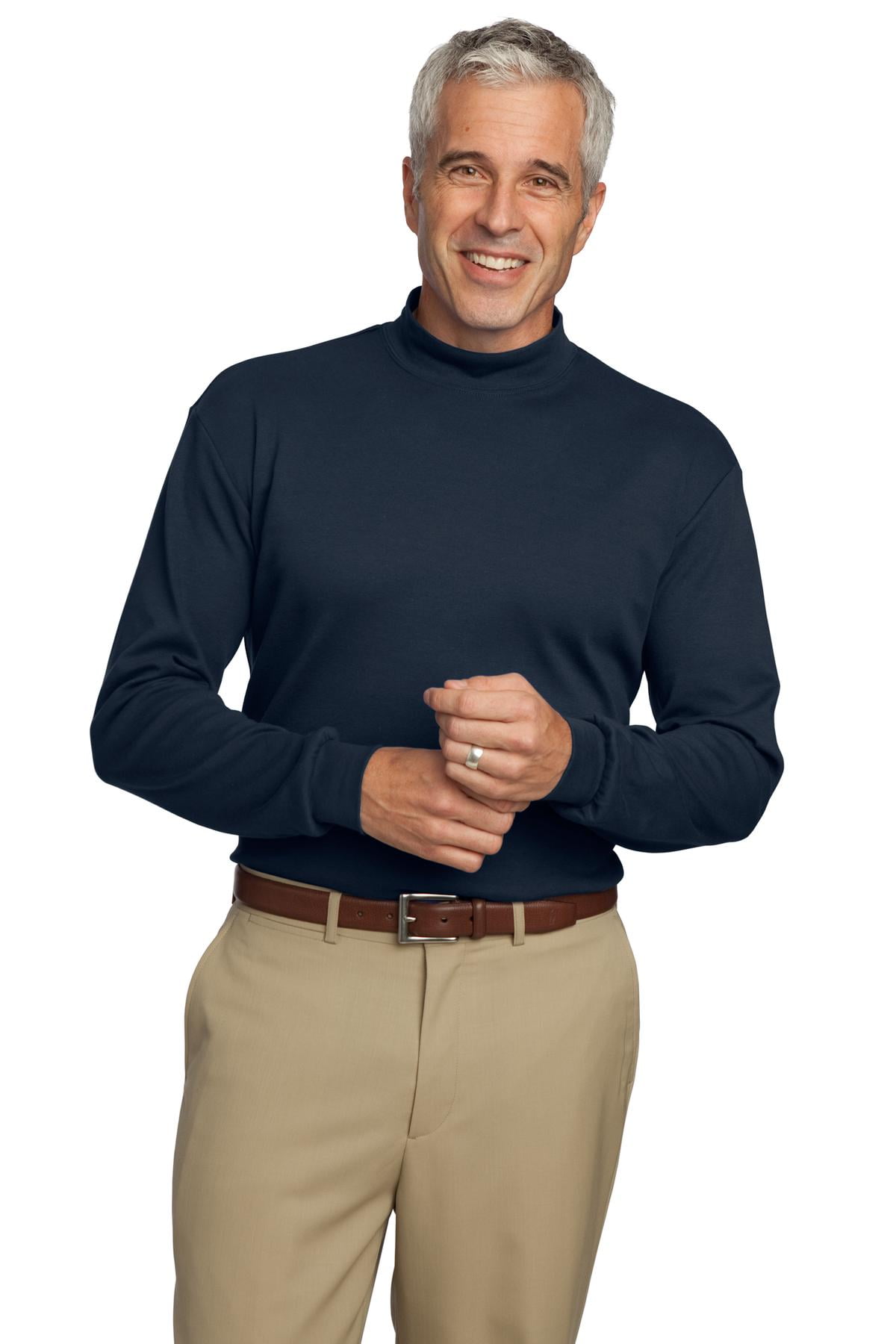 Port Authority Men's Long Sleeve Interlock Knit Mock Turtleneck