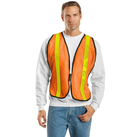 Port Authority Men's Mesh Enhanced Visibility Vest S/M Safety Orange