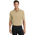 thumbnail image 1 of Port Authority Men's Pique Knit Polo with Pocket 5XL Stone, 1 of 2