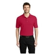 thumbnail image 1 of Port Authority Men's Silk Touch Classic Comfortable Polo Shirt Red Large, 1 of 3
