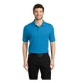 thumbnail image 1 of Port Authority Men's Silk Touch Classic Comfortable Polo Shirt Turquoise 5X-Large, 1 of 3