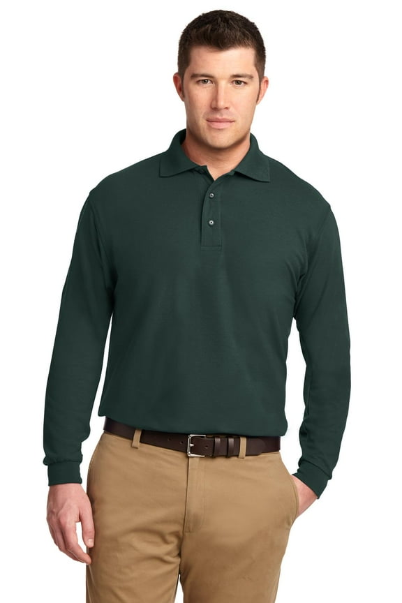 Men's Silk Touch Long Sleeve Polo. K500LS