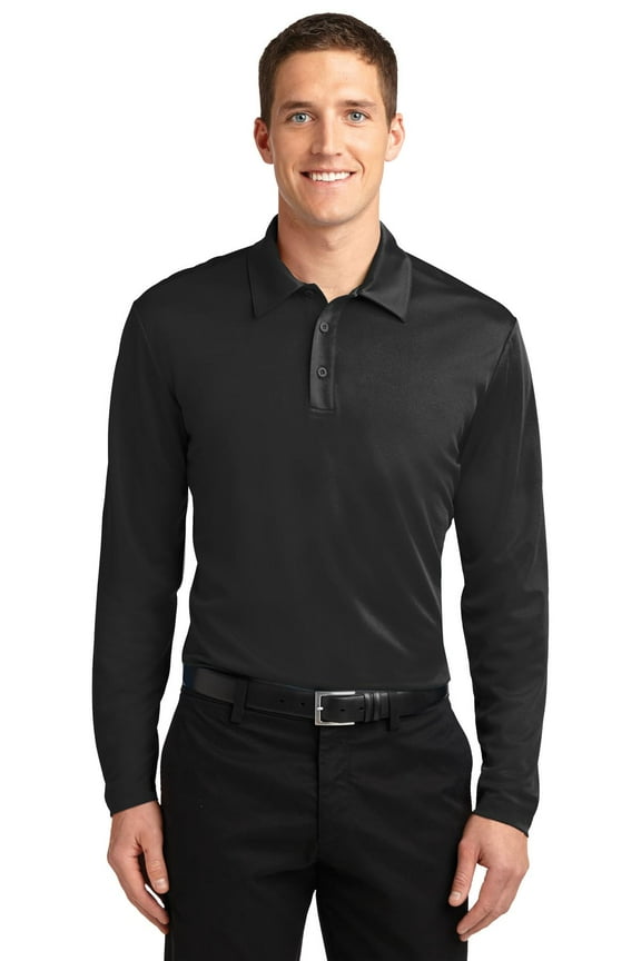 Men's Silk Touch Performance Long Sleeve Polo. K540LS
