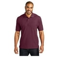 thumbnail image 1 of Port Authority Men's Silk Touch Polo Shirt With Pocket Burgundy Large, 1 of 3
