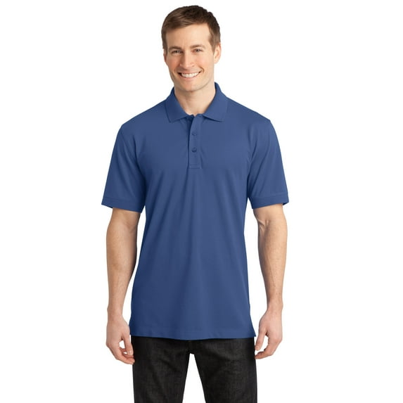 Port Authority Men's Stretch Flat Knit Collar Polo Shirt