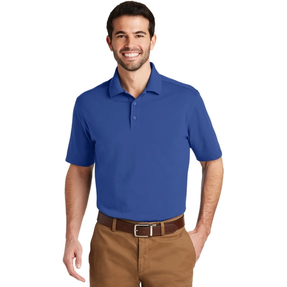 Port Authority Men's SuperPro Knit Polo, True Blue, Small