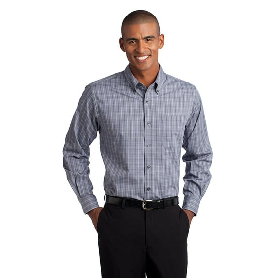Port Authority Men's Tall Tattersall Easy Care Shirt - TLS642