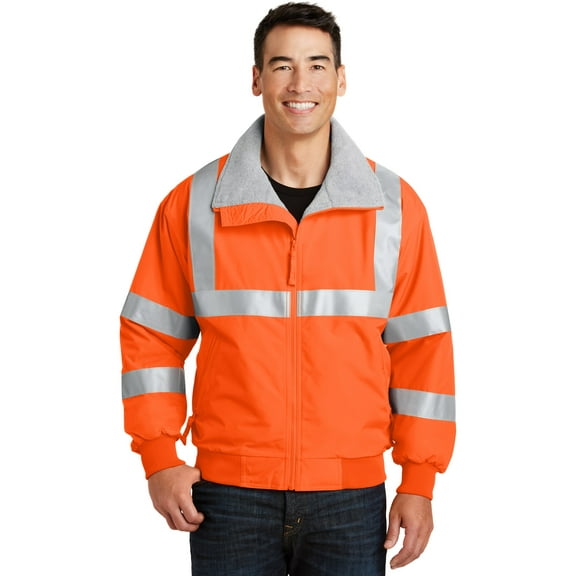 Port Authority Men's Water Resistant Work Jacket_Safety Orange/ Reflective_5XL