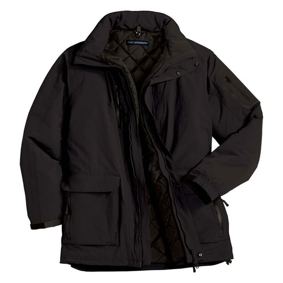 Port Authority Men's Waterproof Heavyweight Hooded Parka_Black_XXX-Large