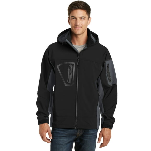Port Authority Men's Waterproof Soft Shell Jacket_Black/Graphite_XL