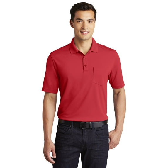 Port Authority Mens Dry Zone Uv Micro-Mesh Pocket Polo K110P