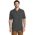 thumbnail image 1 of Port Authority Mens EZCotton Polo, K8000, Charcoal Heather, L, 1 of 4