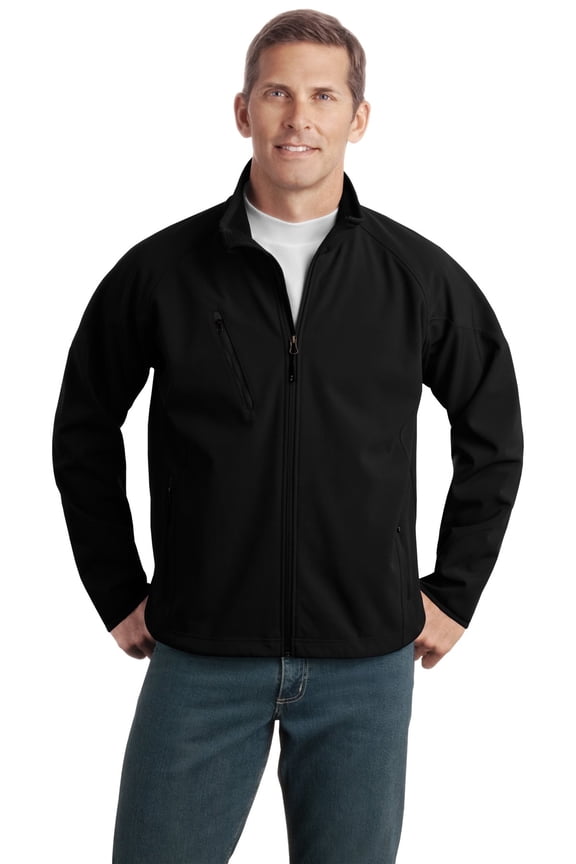 Mens Front Zippered Pocket Textured Soft Shell Jacket. J705