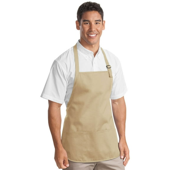Port Authority Mens Medium Length Apron with Pouch Pockets
