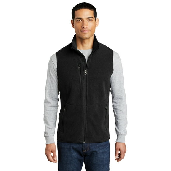 Port Authority Mens R Tek Pro Fleece Full Zip Vest XX-Large Charcoal Heather/Black