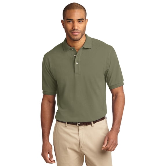Port Authority Mens TLK420 Golf Shirt Tall Pique Knit Polo