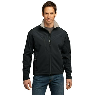 Port Authority Mens Tall Glacier Soft Shell Jacket XX-Large Tall Black/ Chrome