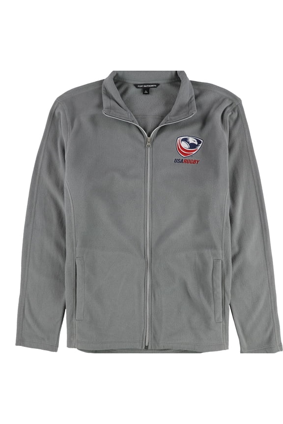 Mens USA Rugby Jacket, Grey, X-Large