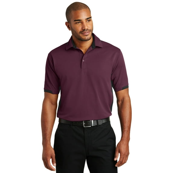 Port Authority Ottoman Polo (K524) Maroon/Black, M