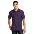 thumbnail image 1 of Port Authority Oxford Pique Double Pocket Polo-S (Purple/ Dress Blue Navy), 1 of 6