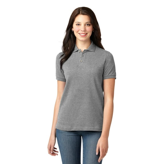 Port Authority Pique Knit Polo (L420) Oxford, M