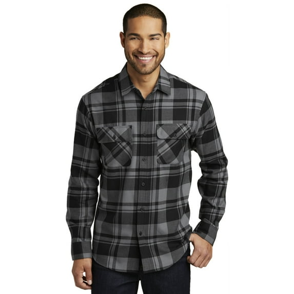 Port Authority Plaid Flannel Shirt. W668