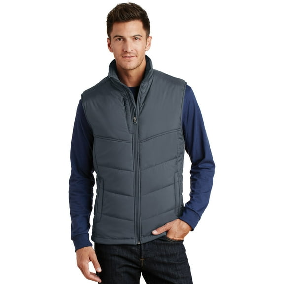 Port Authority Puffy Vest-4XL (Dark Slate/Black)