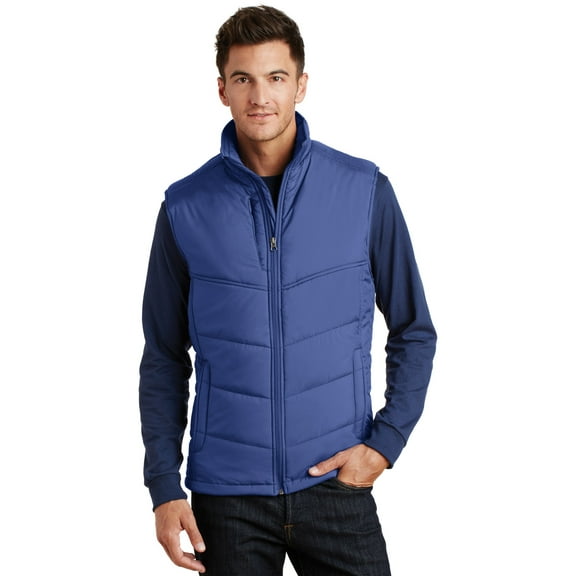 Port Authority Puffy Vest-S (Mediterranean Blue/Black)
