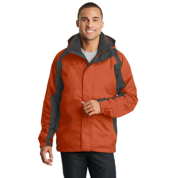 Port Authority Men's Perfect Microfleece Jacket_Dark Cadmium Orange/Shadow_4XL