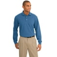 thumbnail image 1 of Port Authority Rapid Dry Long Sleeve Polo (K455LS) Riviera Blue, 3XL, 1 of 3