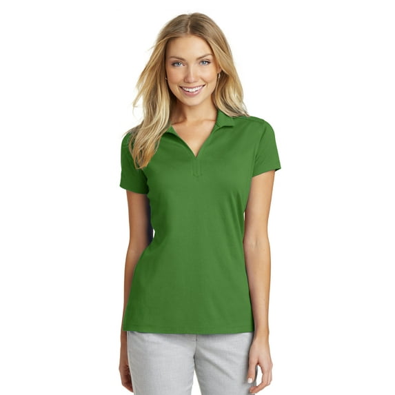 Port Authority Women's Rapid Dry Mesh Polo L573 Treetop Green 2XL