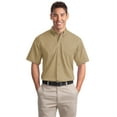 thumbnail image 1 of Port Authority S500T Mens Short Sleeve Twill Shirt, Khaki - Small, 1 of 3