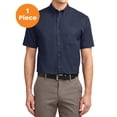thumbnail image 1 of Port Authority S508 Short Sleeve Easy Care Shirt, Navy/Light Stone, 3XL, Mens Casual Button Down Shirts, 1 of 1