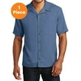 thumbnail image 1 of Port Authority S535 Easy Care Camp Shirt , Blue, M, Mens Casual Button Down Shirts, 1 of 1