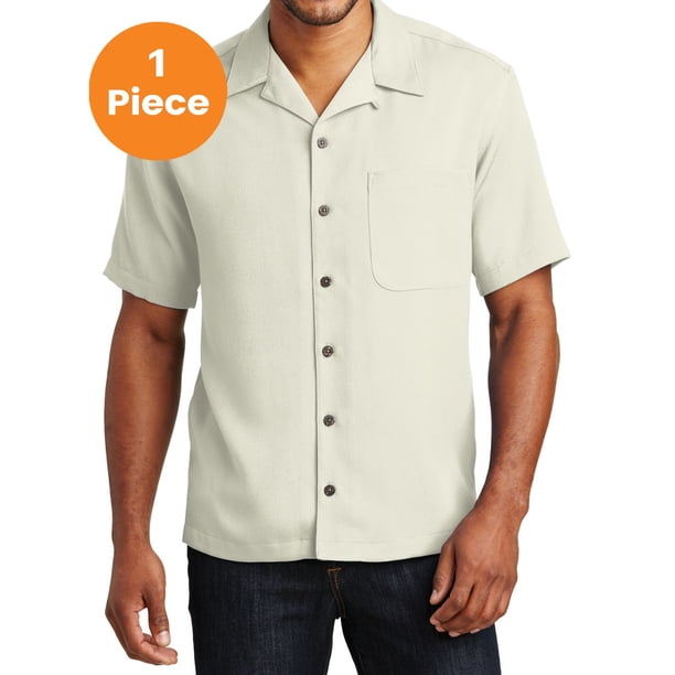 Port Authority S535 Easy Care Camp Shirt , Ivory, 3XL, Mens Casual Button  Down Shirts - Walmart Business Supplies
