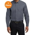thumbnail image 1 of Port Authority S608 Long Sleeve Easy Care Shirt, Steel Grey/Light Stone, M, Mens Casual Button Down Shirts, 1 of 1