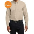 thumbnail image 1 of Port Authority S608 Long Sleeve Easy Care Shirt, Stone, S, Mens Casual Button Down Shirts, 1 of 1